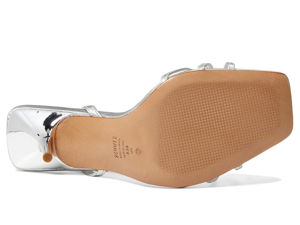 Womens Amelia 100MM Metallic Leather Sandals Product Image
