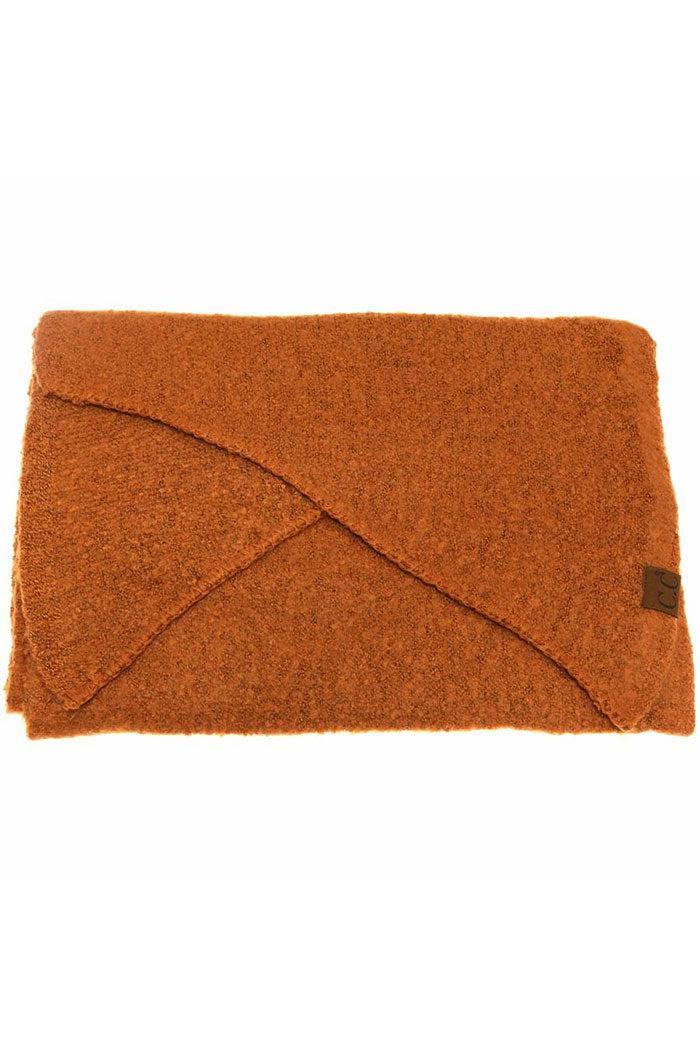 Solid Boucle Knit CC Scarf Product Image