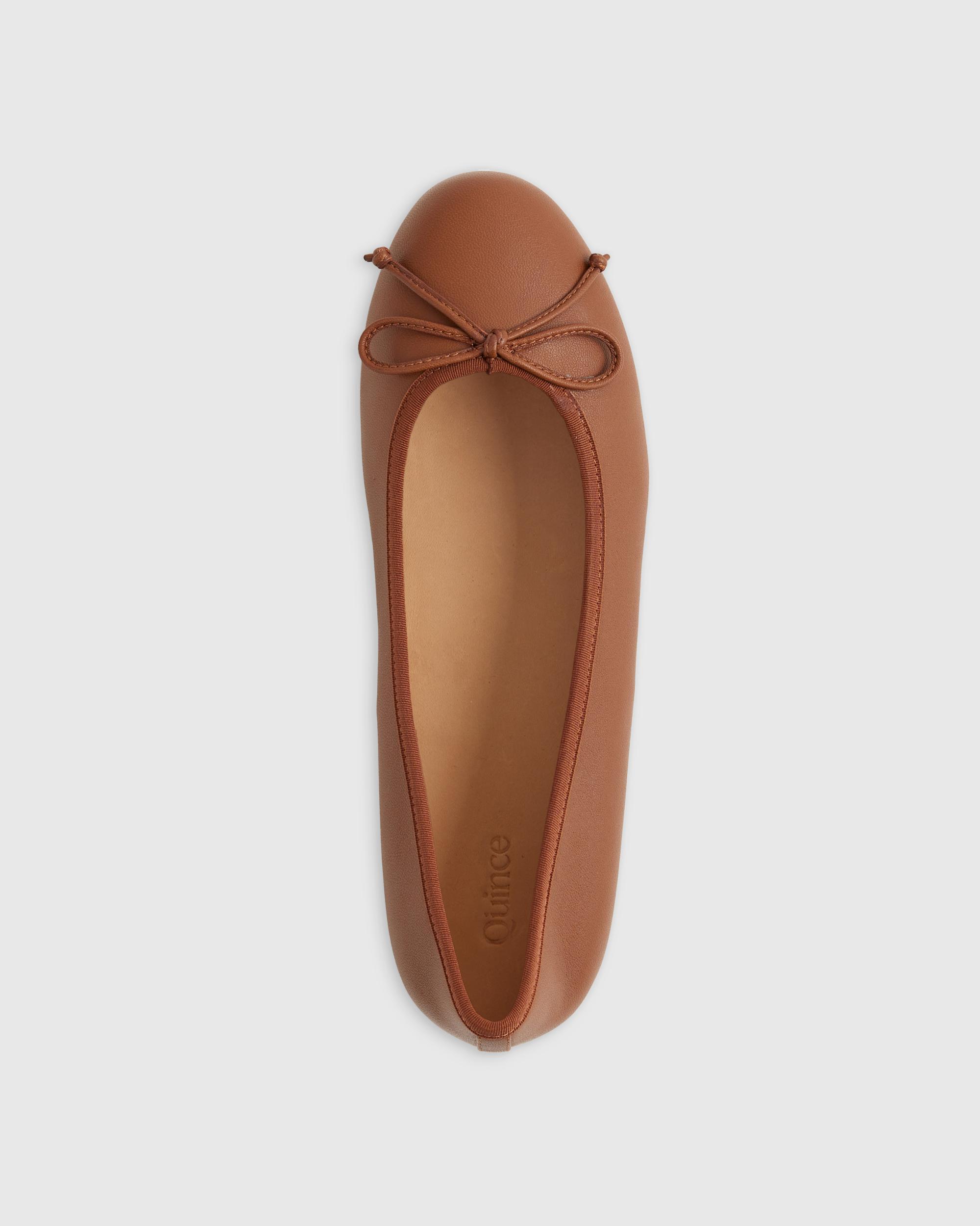 Quince | Women's Italian Leather Bow Ballet Flat Product Image