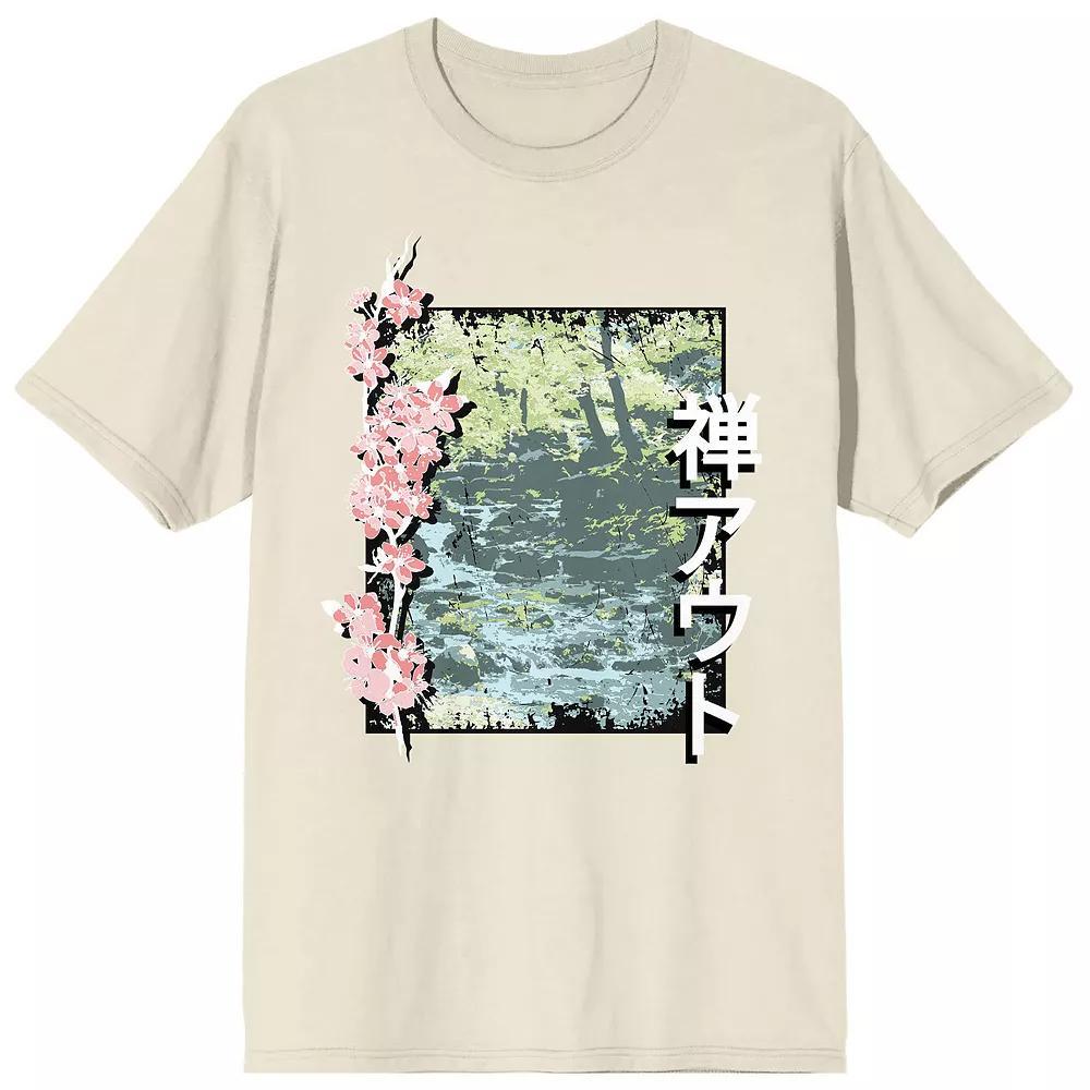Men's Natural World Cherry Blossom Tee, Size: Small, Off White Product Image