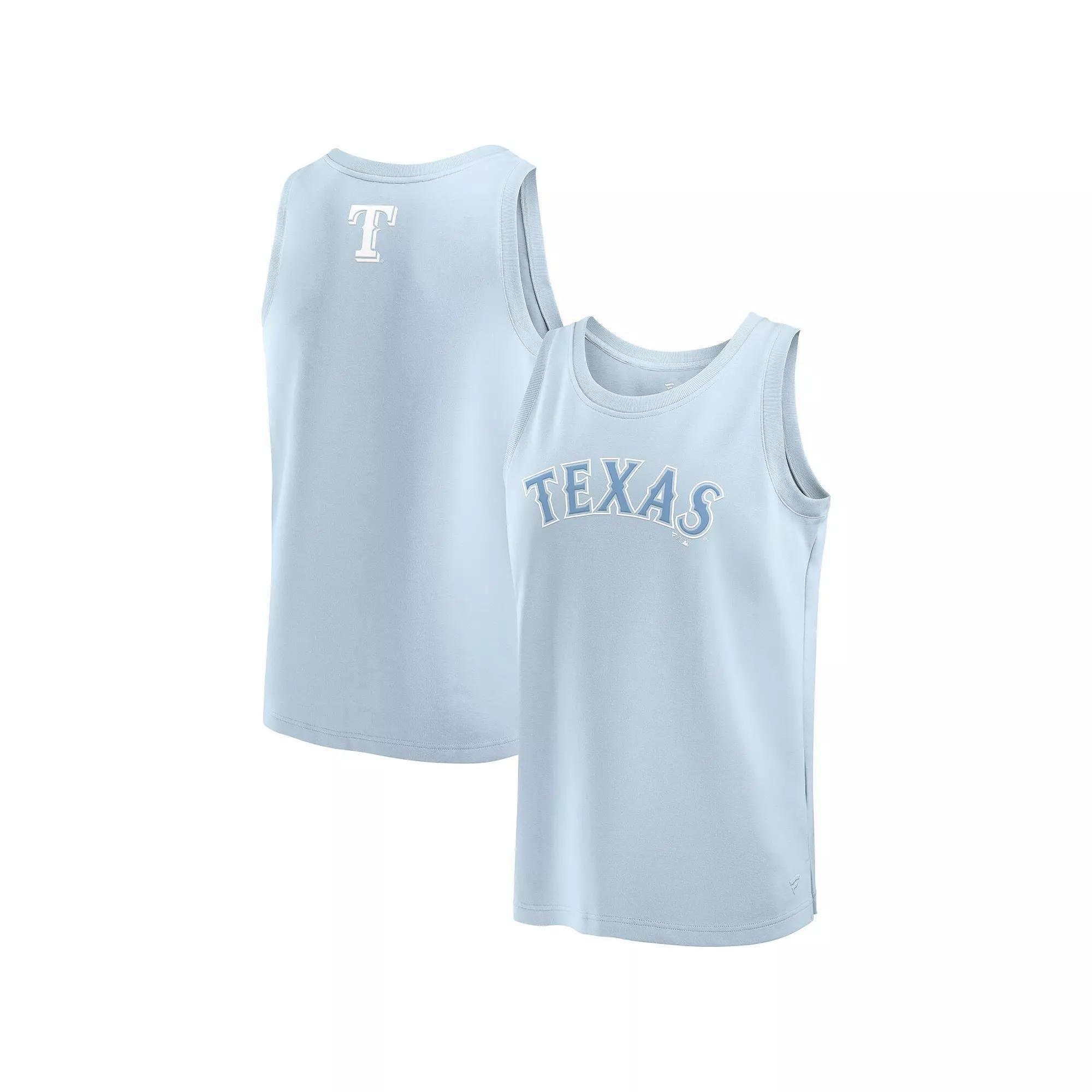 Men's Fanatics Light Blue Texas Rangers Elements Tank Top, Size: 2XL Product Image
