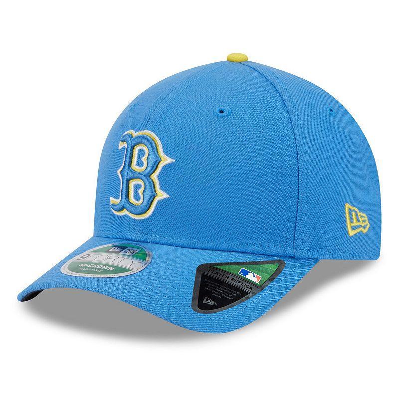 Men's New Era  Light Blue Boston Red Sox Player Replica 9FORTY Adjustable Hat Product Image