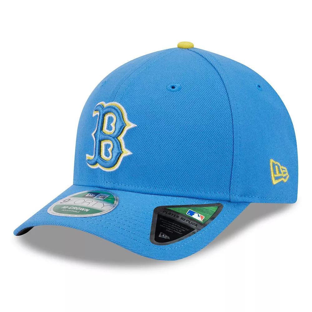 Men's New Era  Light Blue Boston Red Sox Player Replica 9FORTY Adjustable Hat Product Image