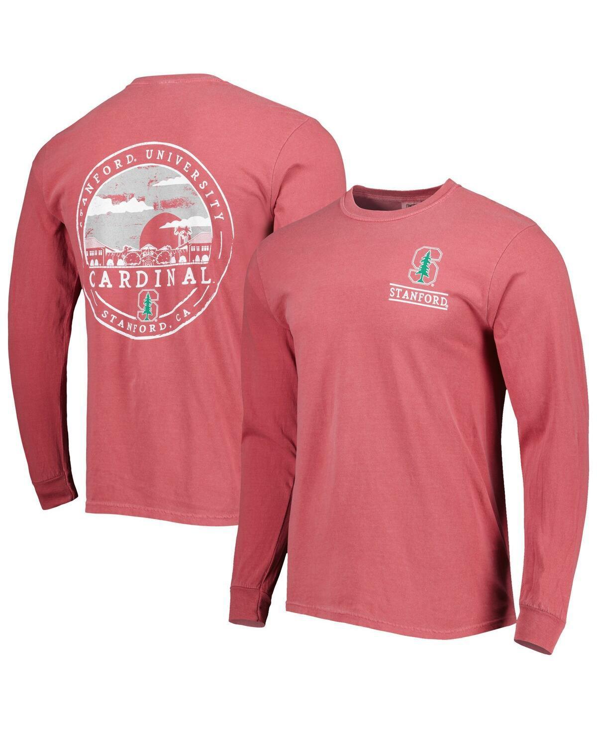 Men's Cardinal Stanford Cardinal Circle Campus Scene Long Sleeve T-Shirt, Size: XL, Red Product Image