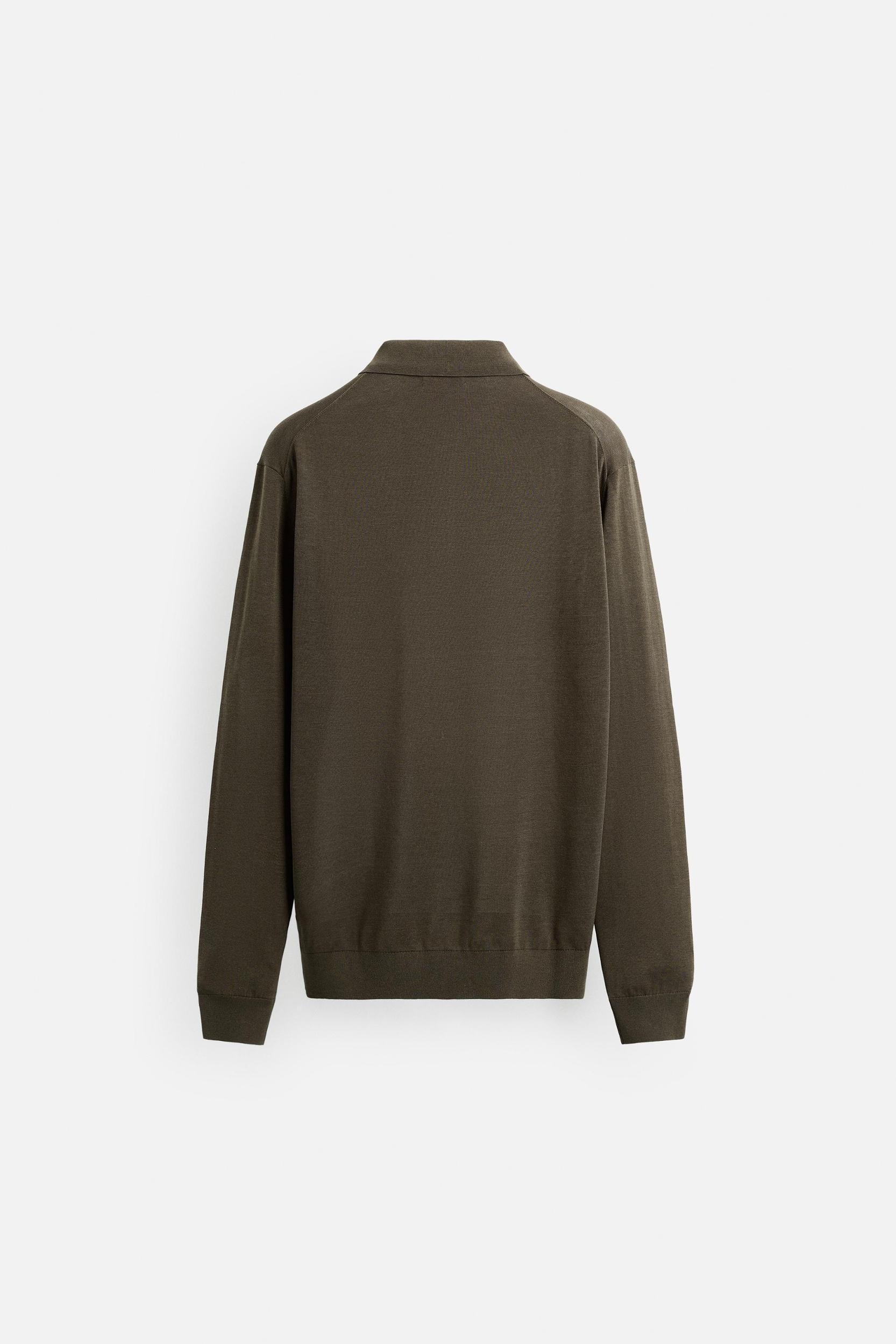COTTON - SILK BLEND KNIT POLO Product Image