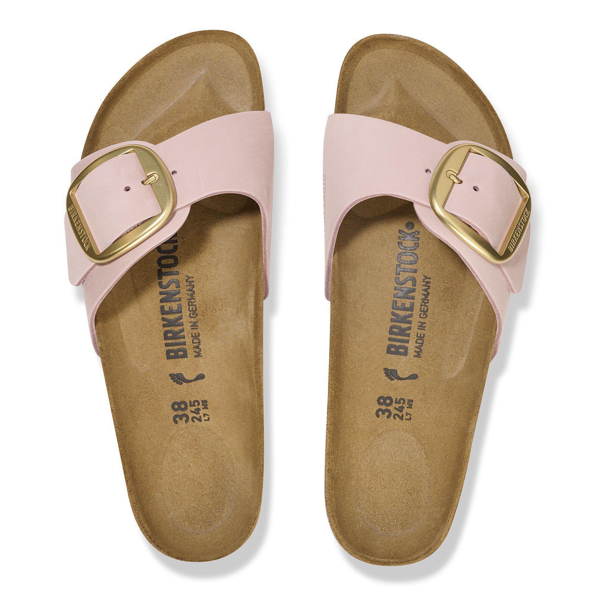 Madrid Big Buckle Nubuck Leather Ecru Product Image
