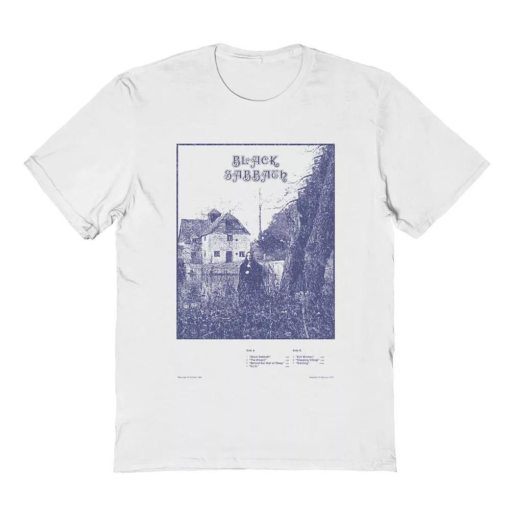 Men's Black Sabbath Girl Set List Blue Graphic Tee, Size: Medium, White Product Image