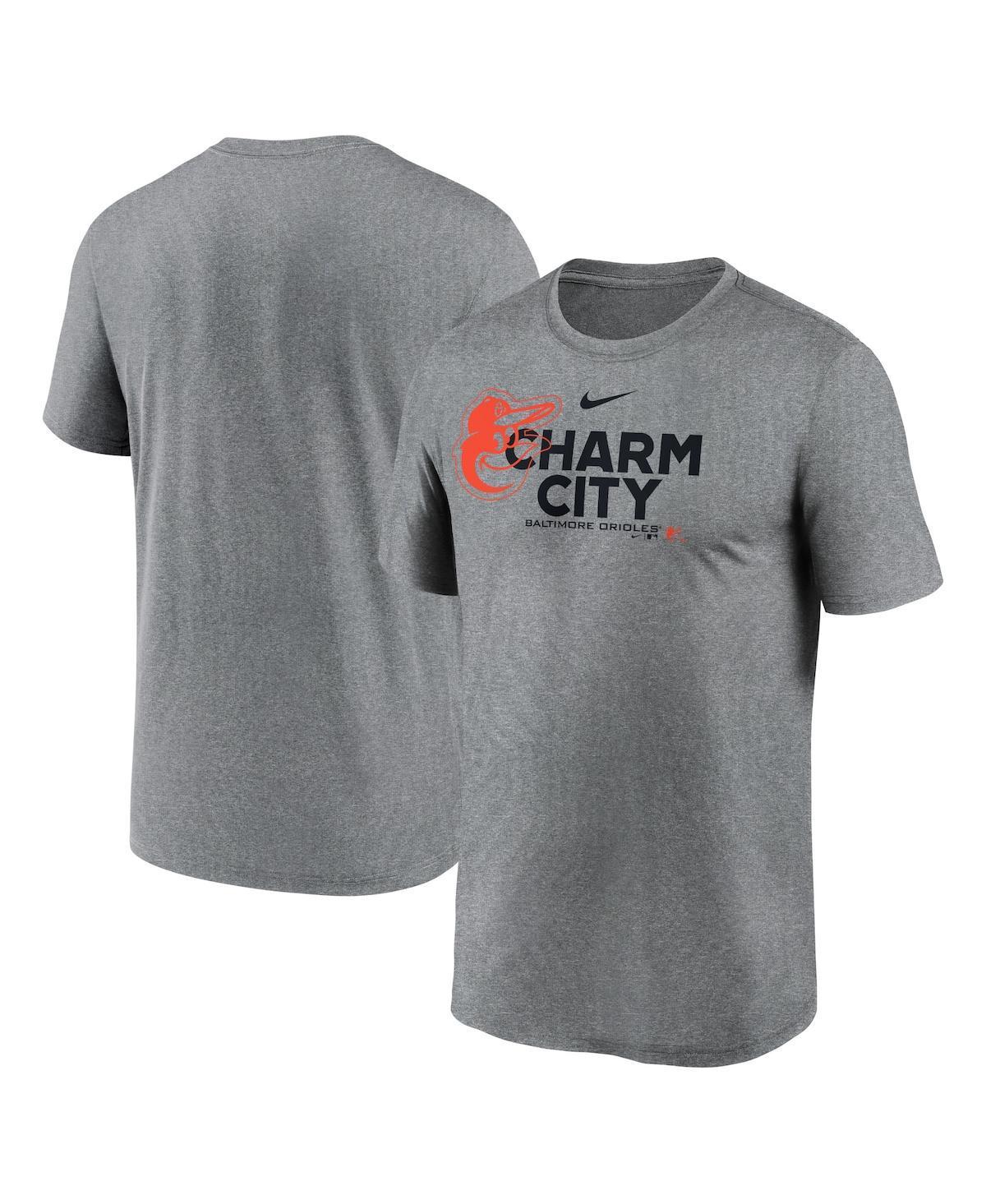 Men's Nike Heathered Charcoal Baltimore Orioles Local Rep Legend Performance T-Shirt, Size: 2XL Product Image