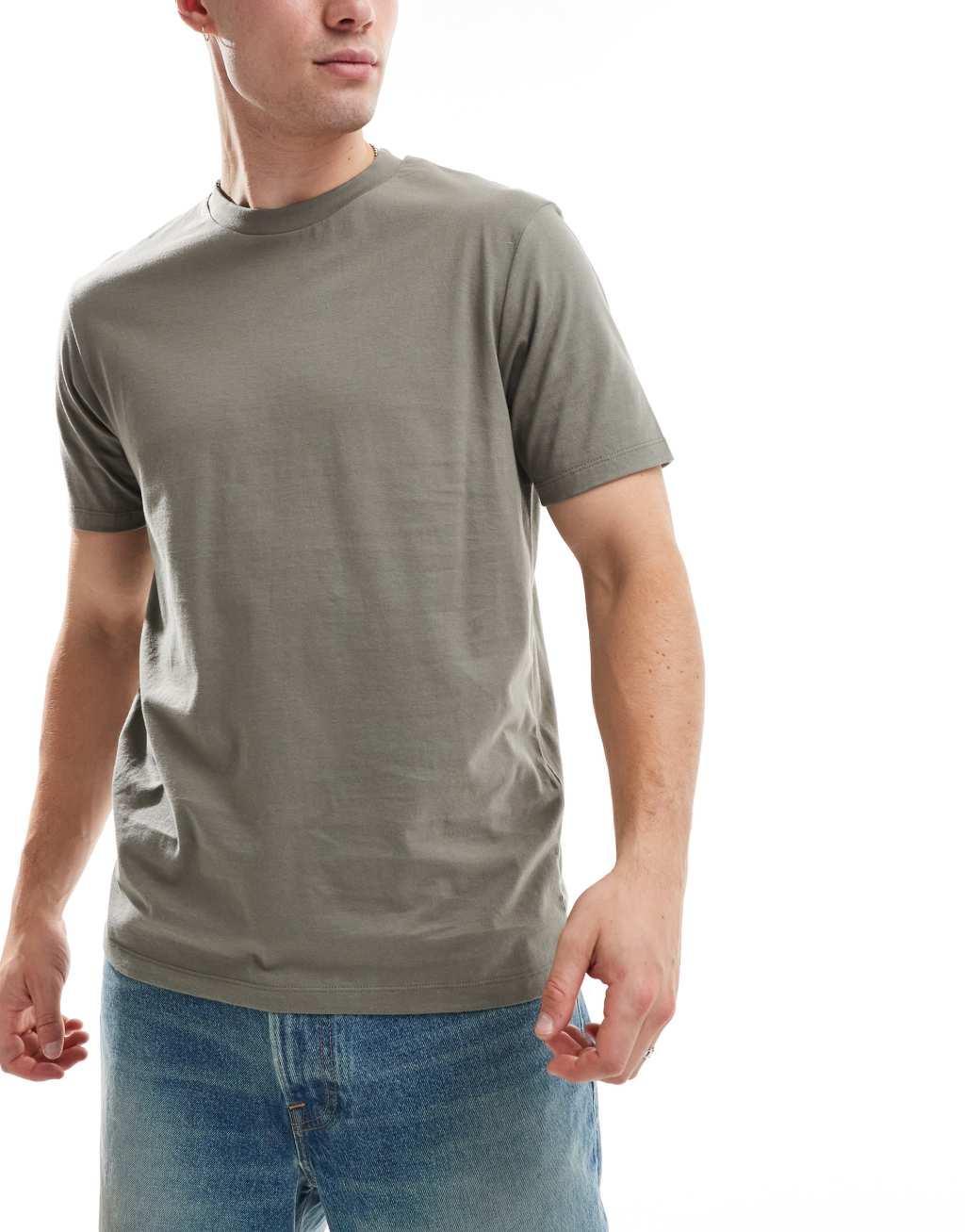 ASOS DESIGN essential 3 pack crew neck t-shirts in multiple colors Product Image
