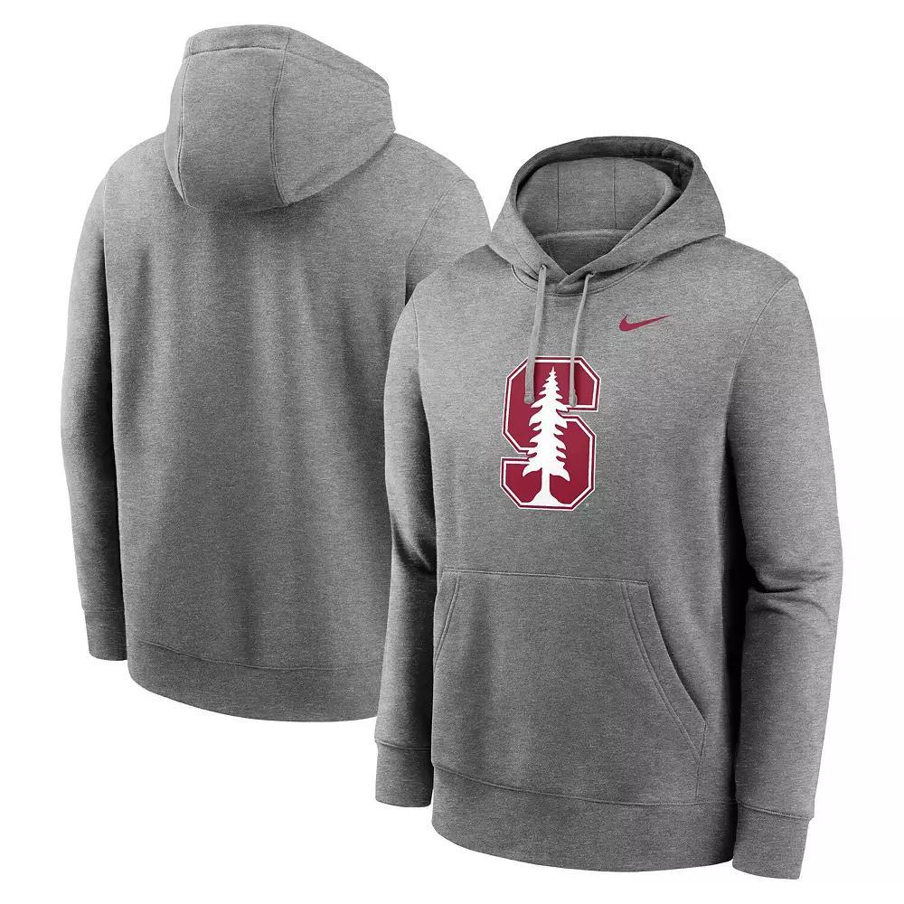 Men's Nike Heather Gray Stanford Cardinal Primetime Evergreen Club Fleece Pullover Hoodie, Size: 2XL, Grey Product Image