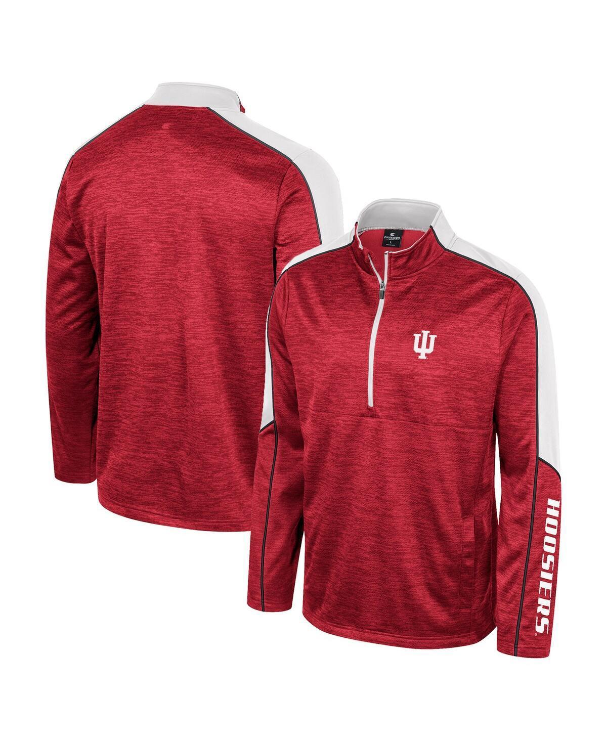 Men's Colosseum Cardinal Indiana Hoosiers Marled Half-Zip Jacket, Size: Medium, Red Product Image
