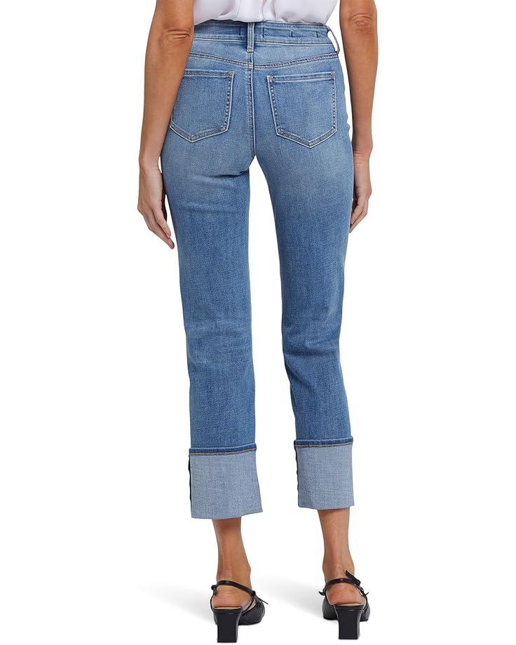 Marilyn Straight Ankle With Deep Cuff Jeans in Optic White Product Image