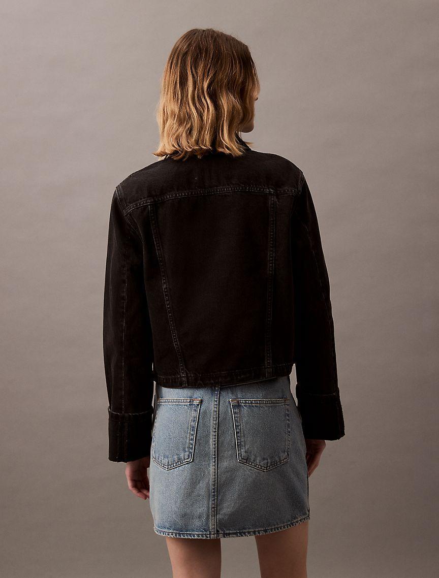 Cuff Sleeves Denim Jacket Product Image