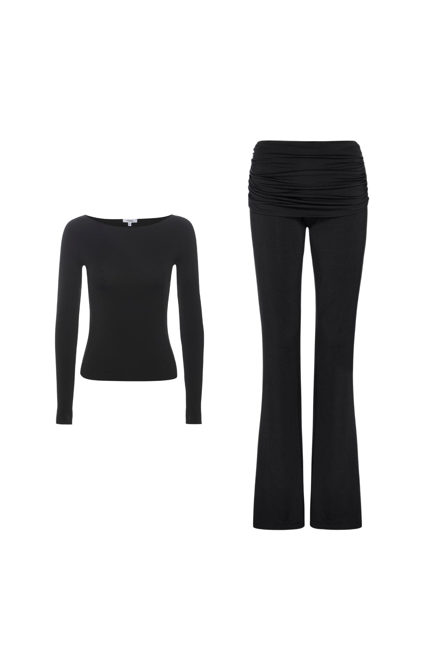 AMELIA TOP + ALANA PANT - BLACK Product Image