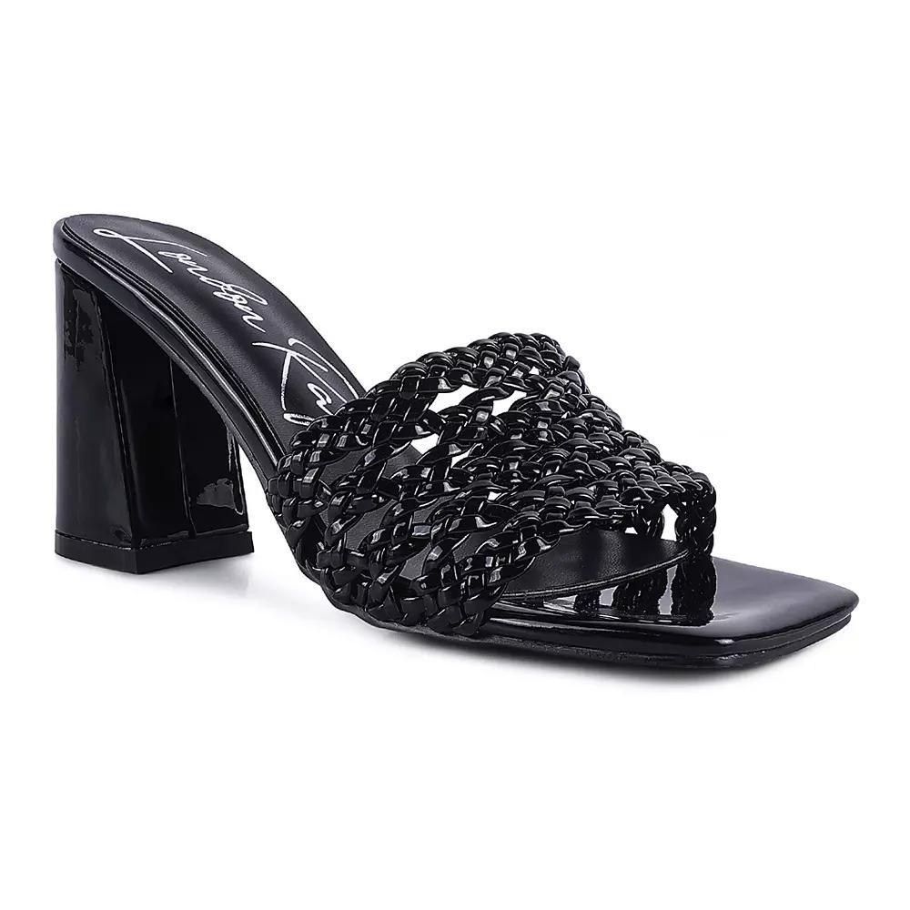 London Rag Adorbs Women's Braided Straps Slider Sandals, Size: 7, Silver Product Image