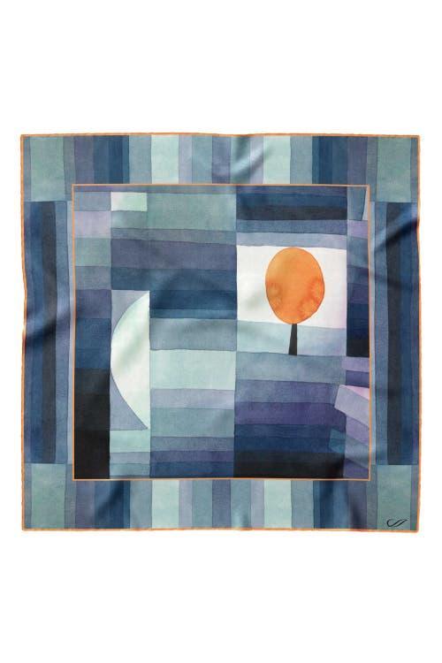 Elizabetta The Harbinger of Autumn - Hand Rolled Silk Neckerchief for Men in Blue at Nordstrom Product Image