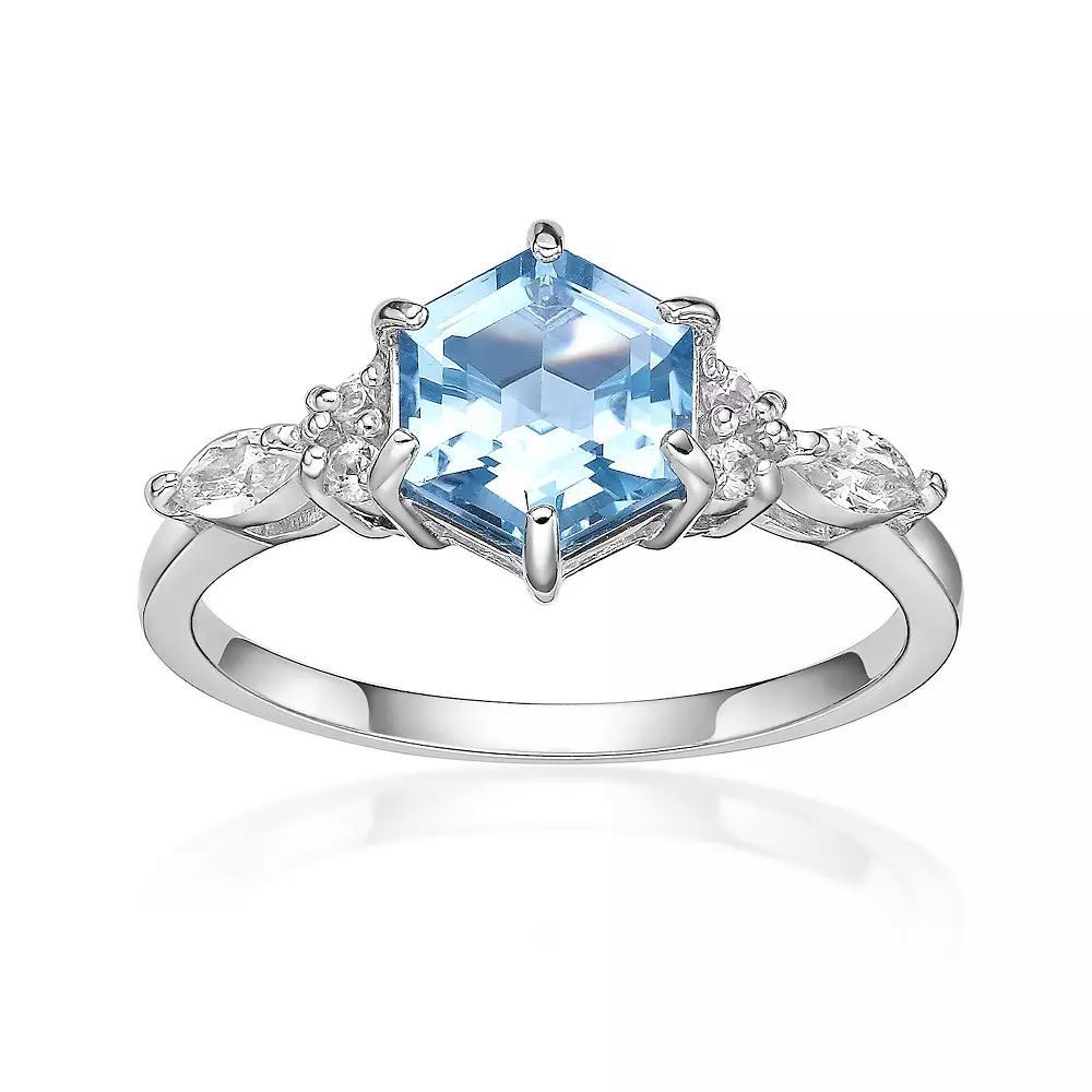 Gemminded Sterling Silver ISQA Blue Topaz Ring, Women's, Size: 7 Product Image