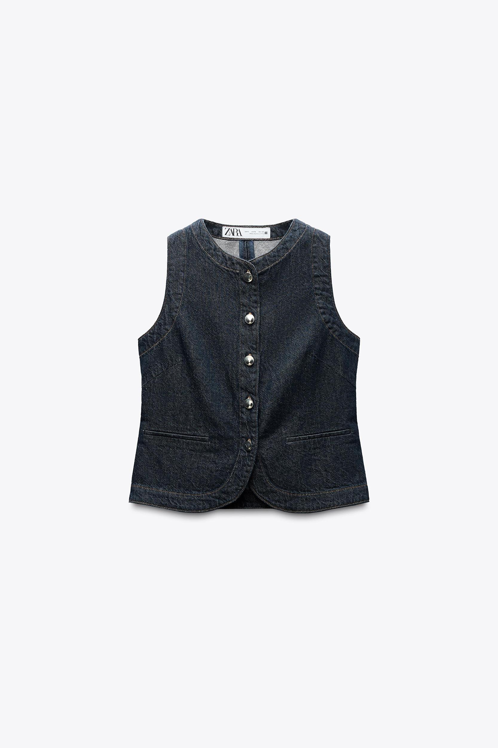 FITTED DENIM VEST Z1975 Product Image