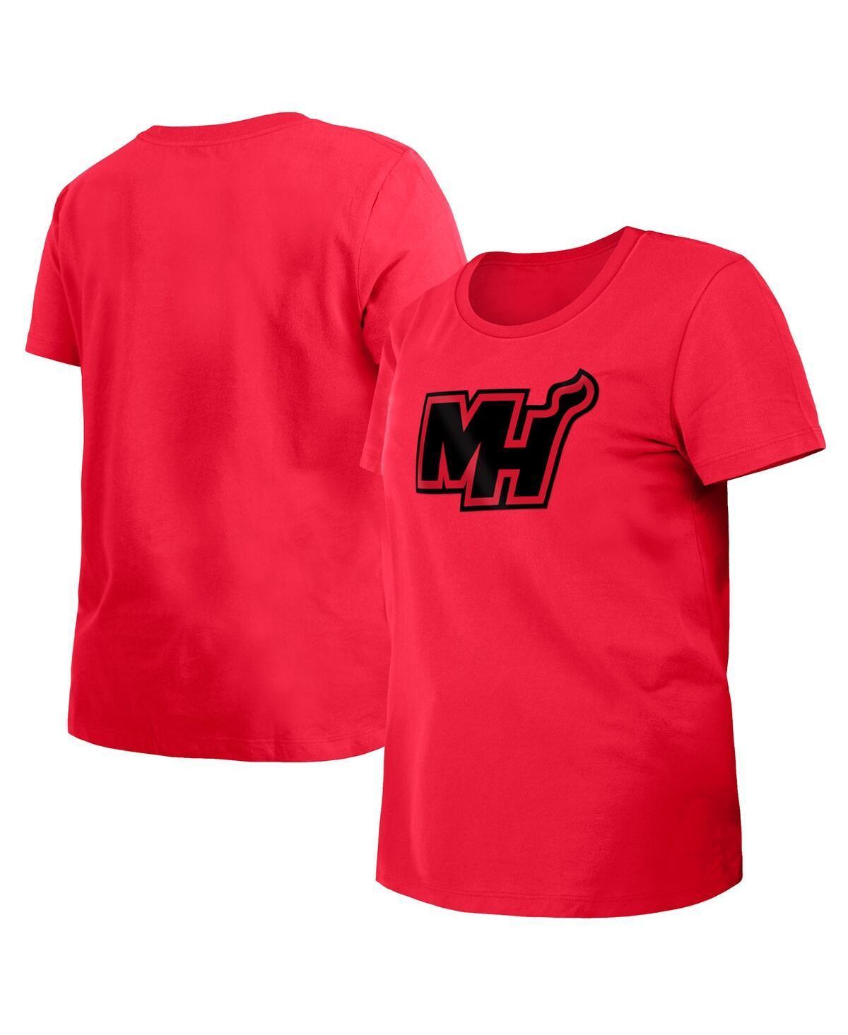 Women's New Era Red Miami Heat 2023/24 City Edition T-Shirt, Size: Medium Product Image