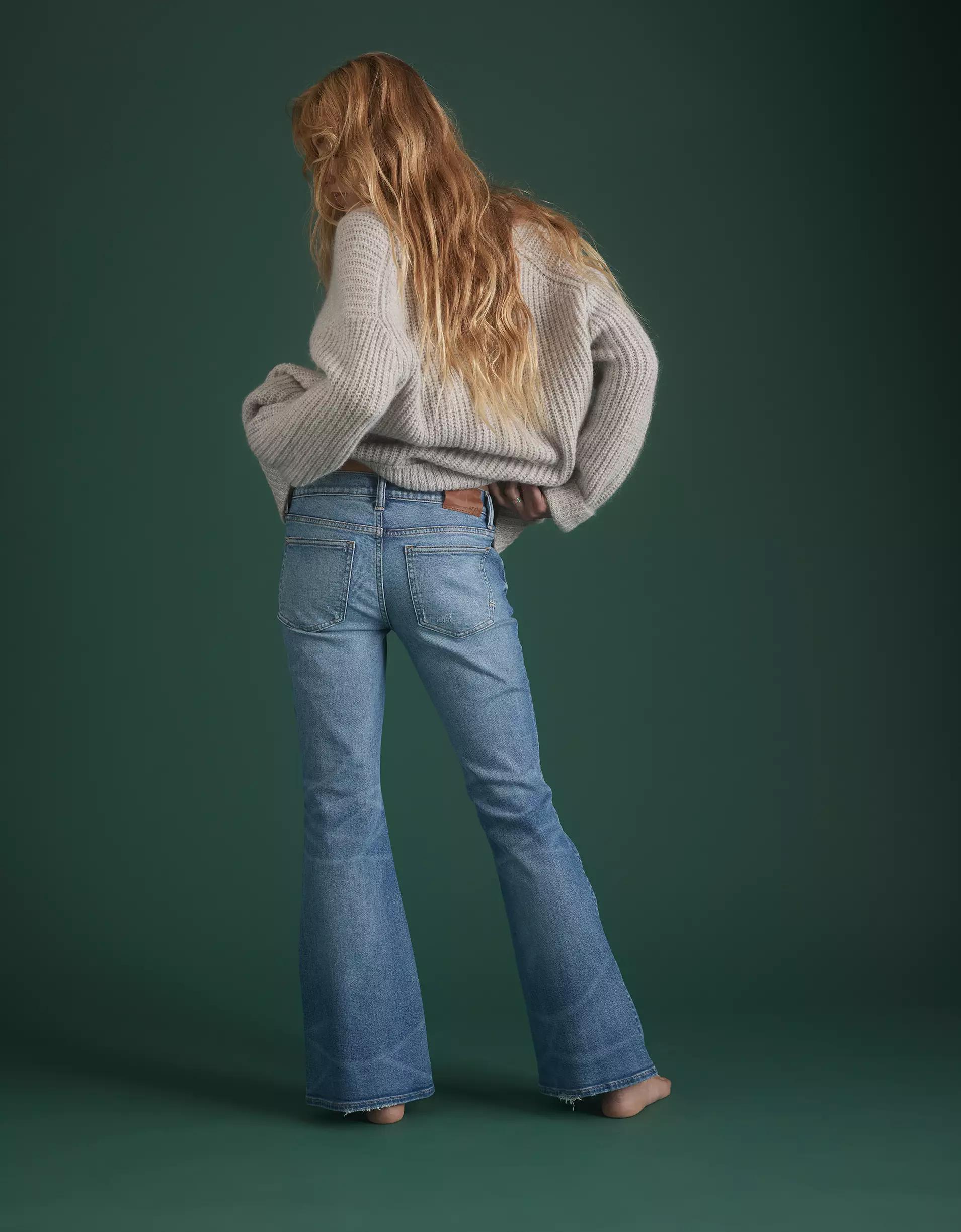 AE77 Premium Low-Rise Flare Jean Product Image