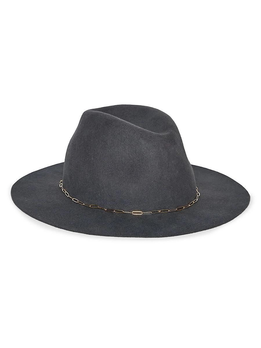 Womens Harper Chain-Link Wool Fedora Product Image