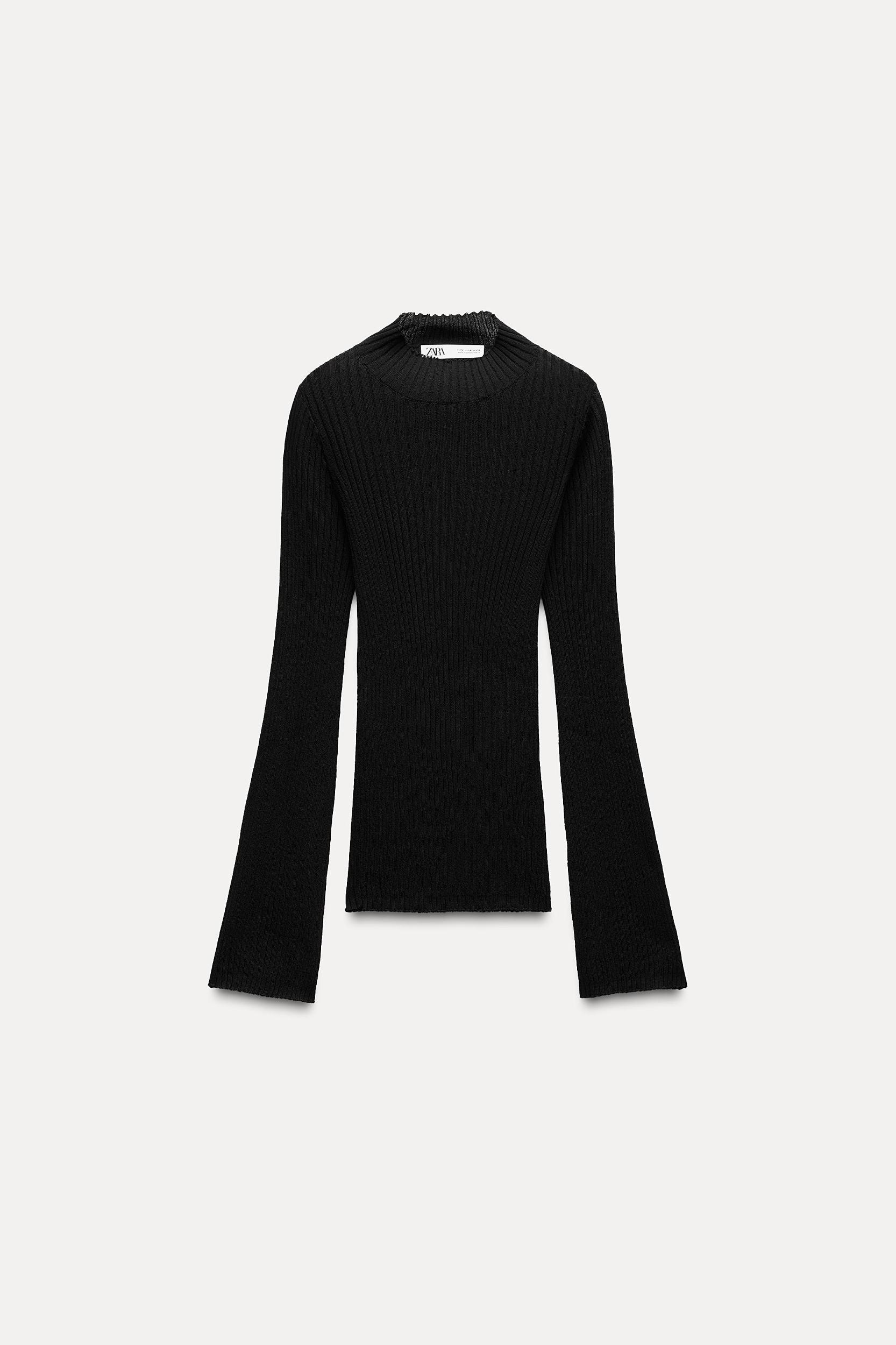 RIBBED FINE KNIT SWEATER Product Image