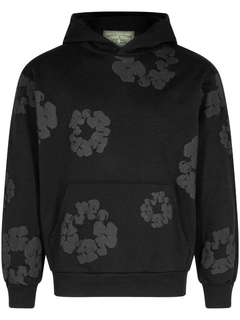 Cotton Wreath-print hoodie Product Image