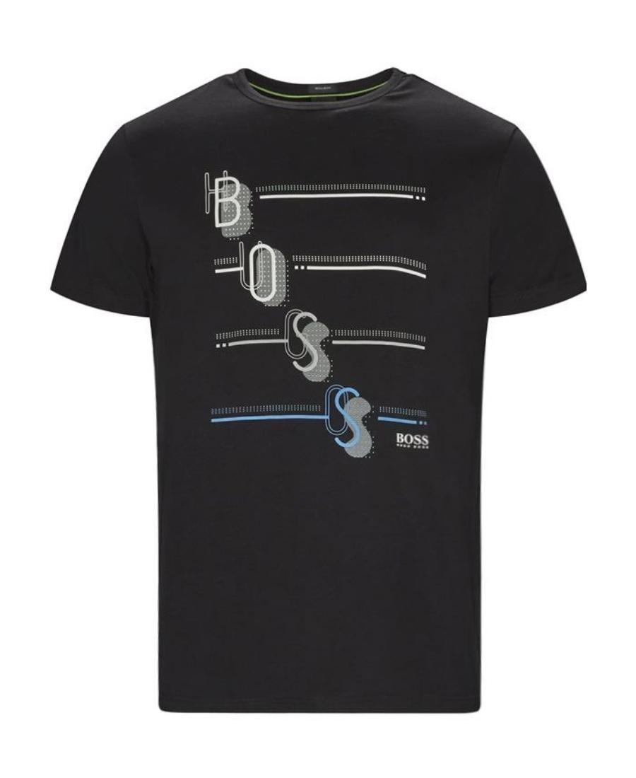 HUGO BOSS T-shirt With Round Neck And Short Sleeves In Black Product Image