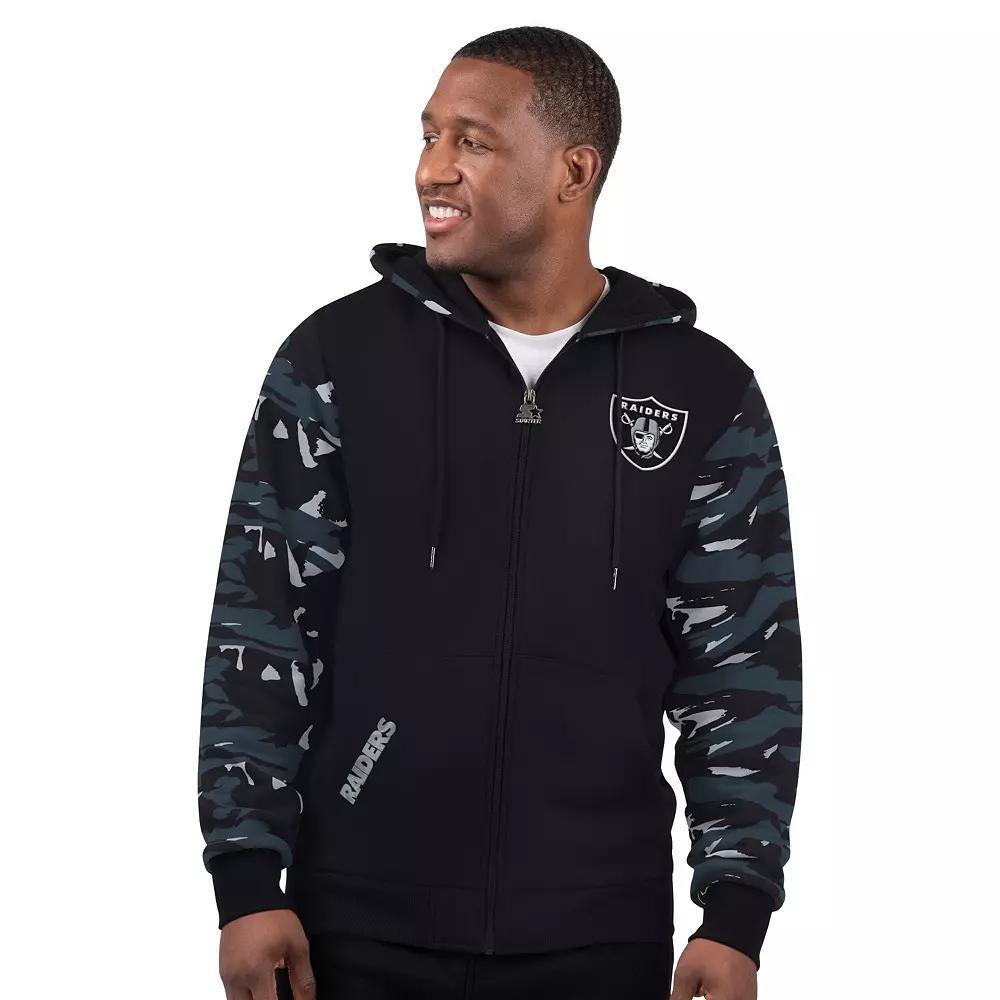 Men's Starter Navy Seattle Seahawks Thursday Night Gridiron Vintage Logo Full-Zip Hoodie, Size: Small, Blue Product Image