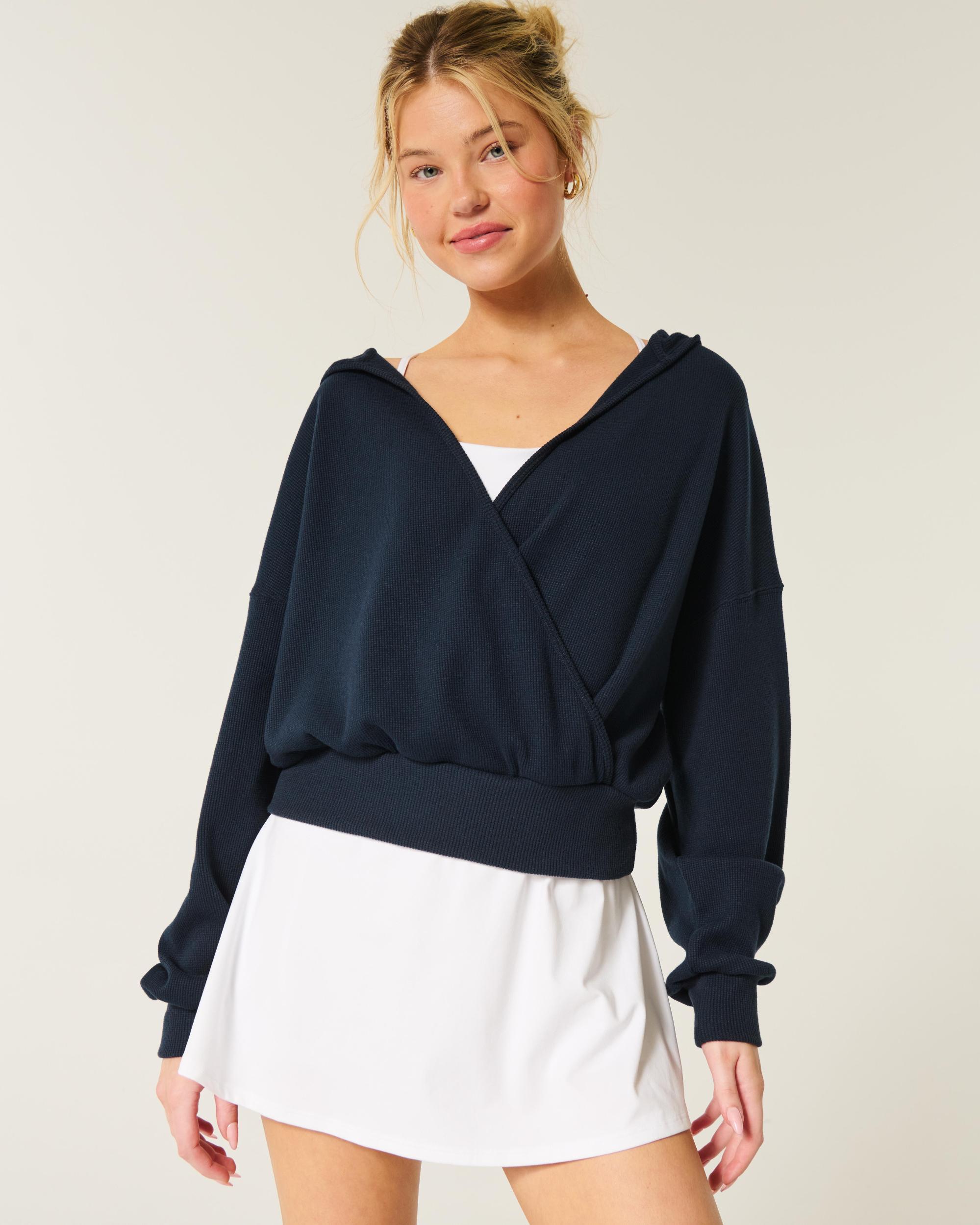 Gilly Hicks Cozy Waffle Wrap Hoodie Product Image