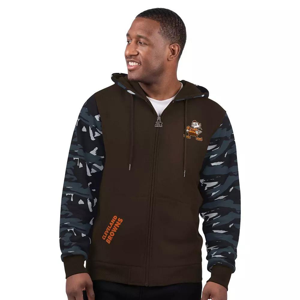 Men's Starter Black Carolina Panthers Thursday Night Gridiron Full-Zip Hoodie, Size: Medium Product Image