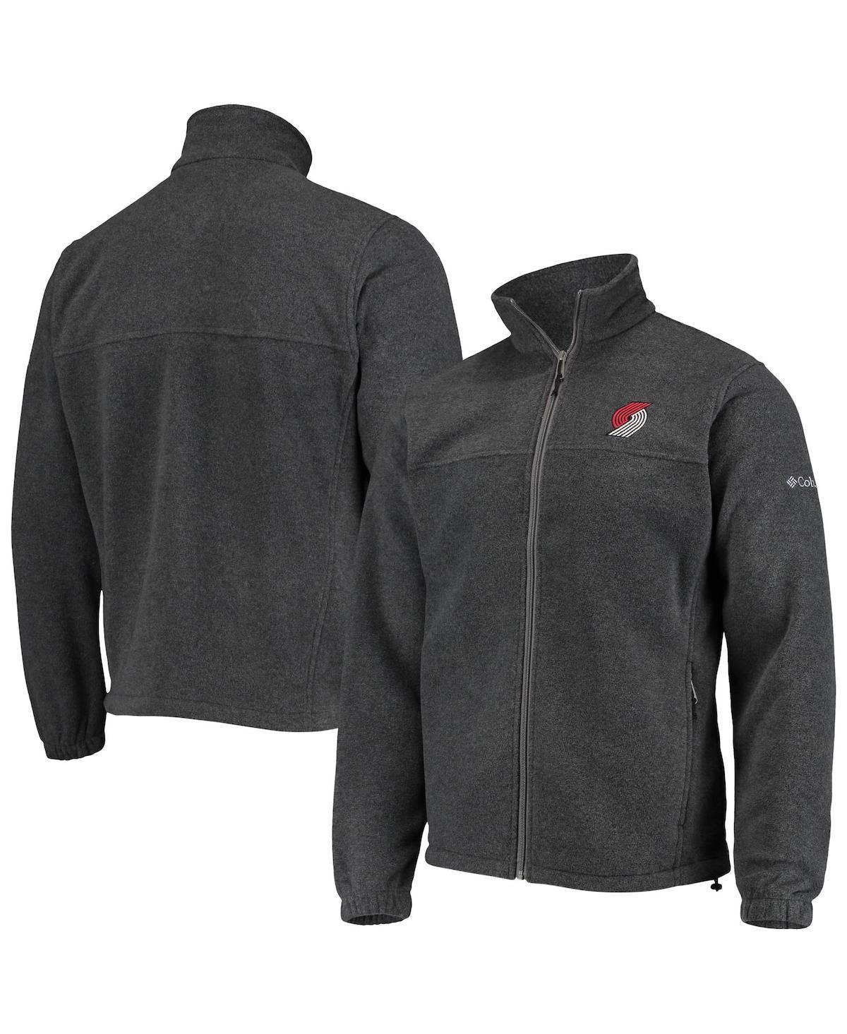 Men's Columbia Portland Trail Blazers Heathered Charcoal Flanker Full-Zip Jacket, Size: 2XL Product Image