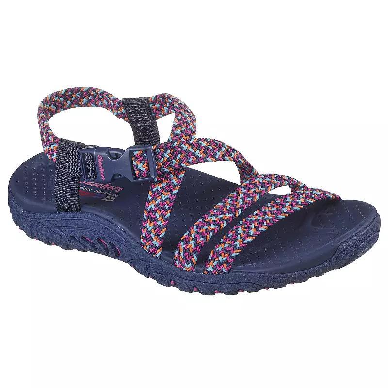Skechers Reggae Adore You Womens Strappy Sandals Blue Pink Product Image