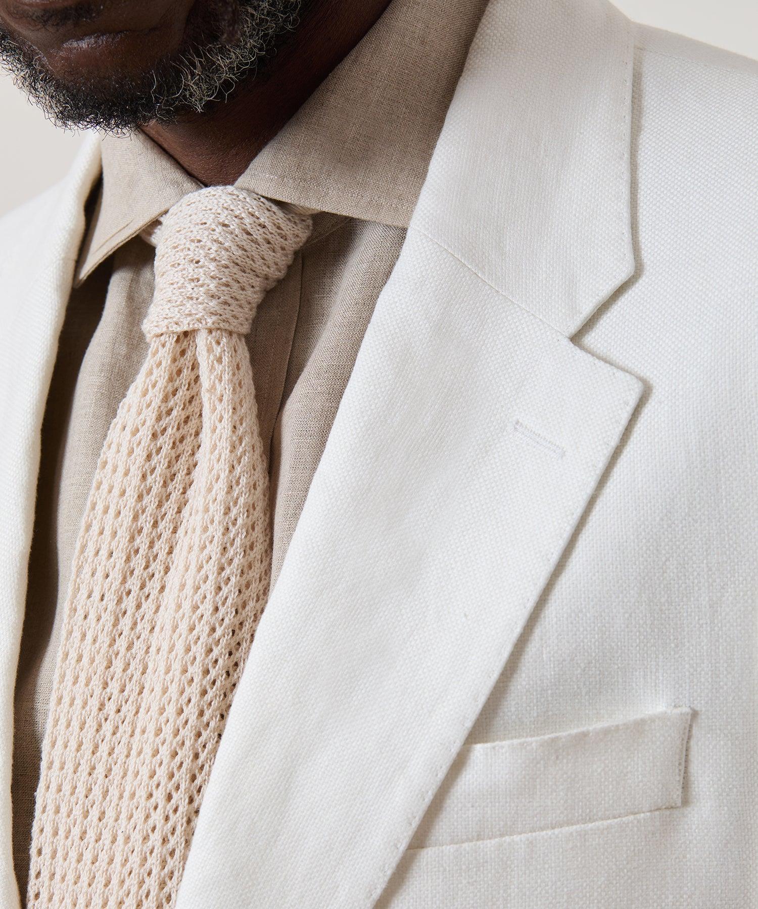 Italian Cotton Open Weave Knit Tie Product Image