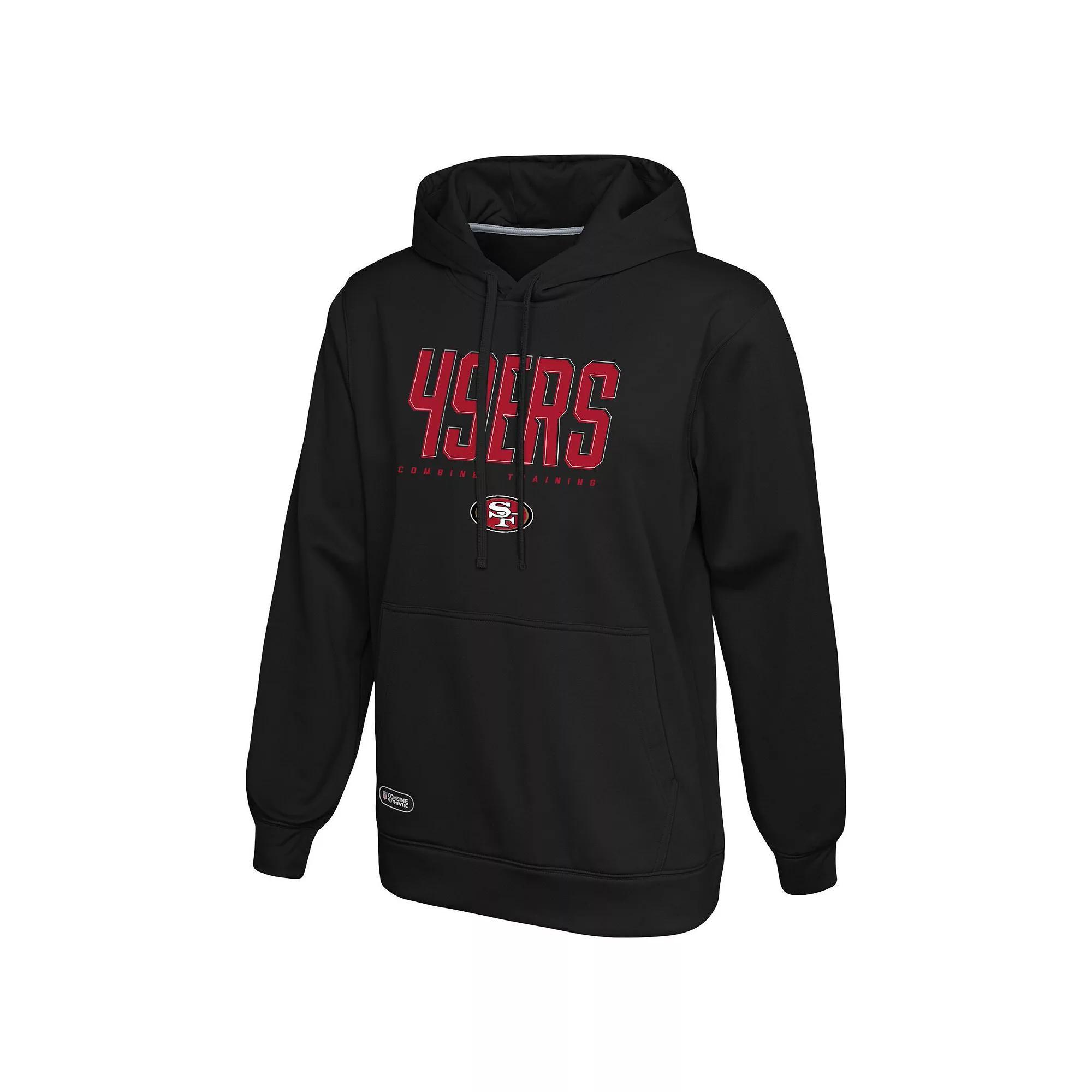 Men's Black San Francisco 49ers Combine Authentic Pullover Hoodie, Size: Medium Product Image