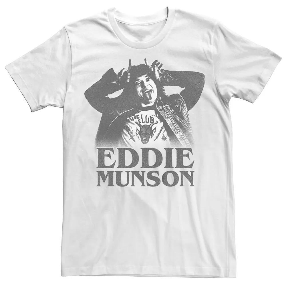 Men's Stranger Things Eddie Horns Poster Tee, Size: XL, White Product Image