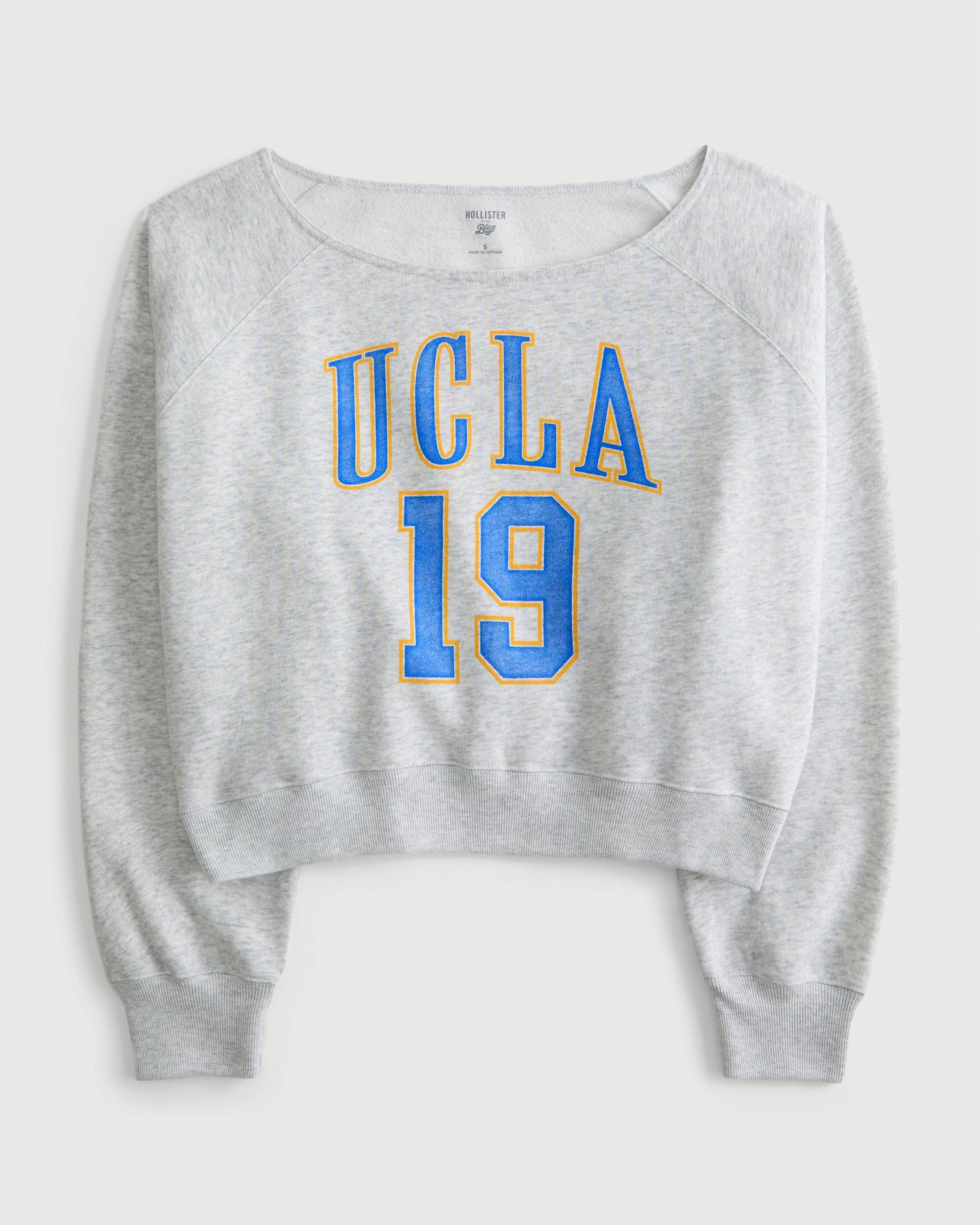 Easy Off-the-Shoulder NYC Graphic Sweatshirt Product Image