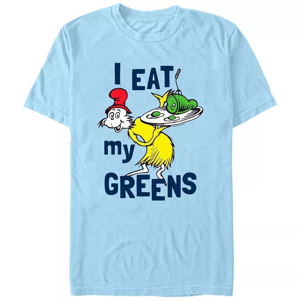 Men's Dr. Seuss I Eat My Greens Graphic Tee, Size: XXL, Light Blue Product Image