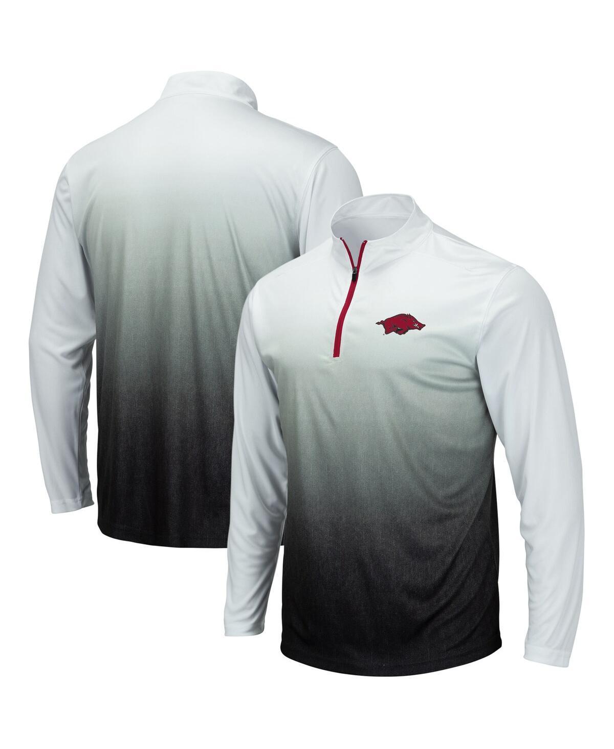 Men's Colosseum Gray Arkansas Razorbacks Magic Team Logo Quarter-Zip Jacket, Size: Medium, Grey Product Image
