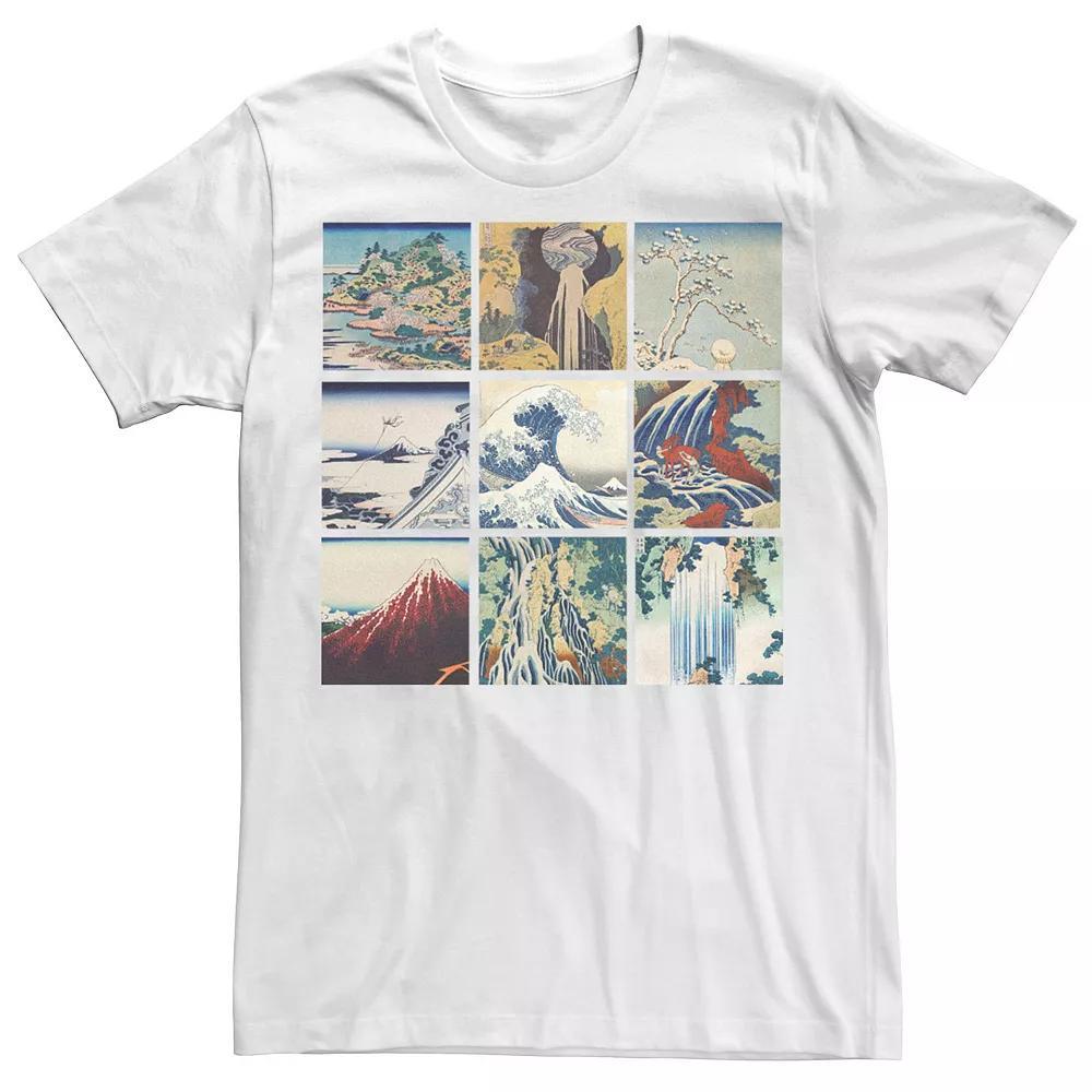 Men's Fifth Sun Katsushika Hokusai Landscapes Panel Tee, Size: 3XL, White Product Image