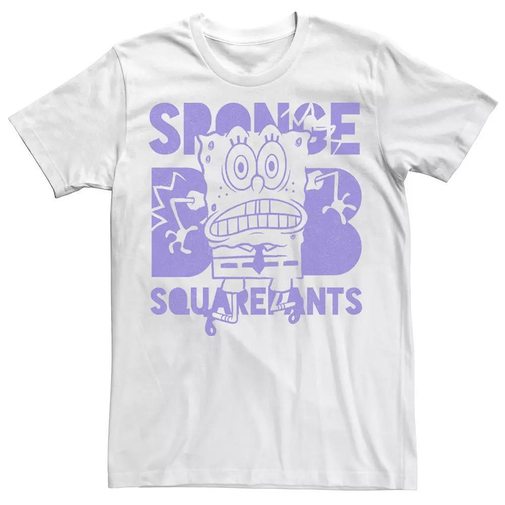 Men's SpongeBob SquarePants Scared Face Tee, Size: Small, White Product Image