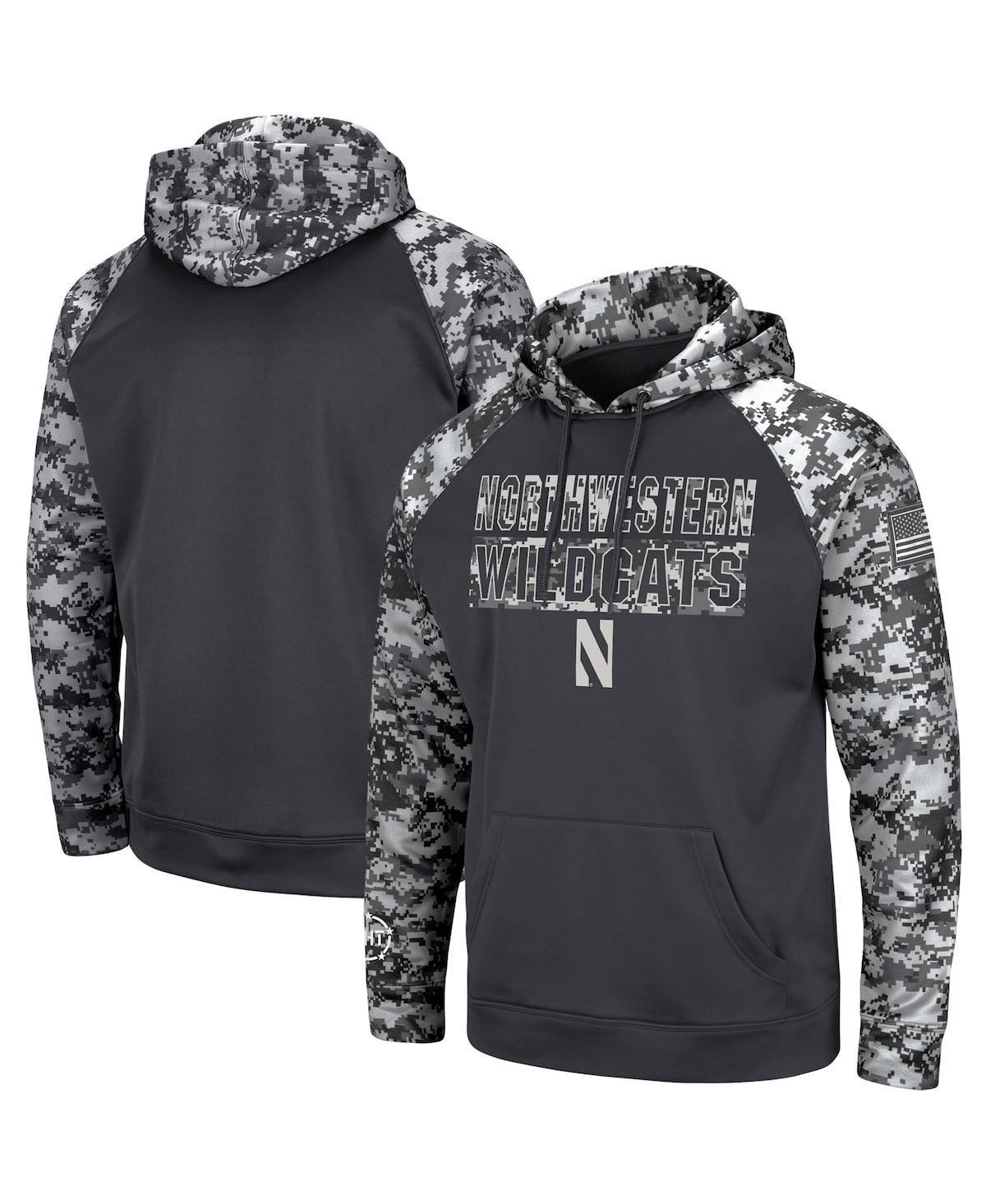 Men's Colosseum Charcoal Baylor Bears OHT Military Appreciation Digital Camo Pullover Hoodie, Size: 2XL, Bay Charco Product Image