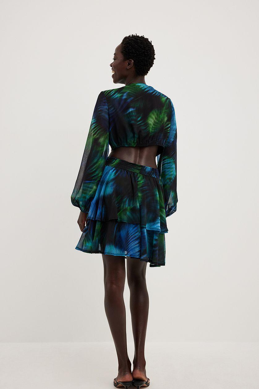 Twist Front Flounce Mini Dress Product Image