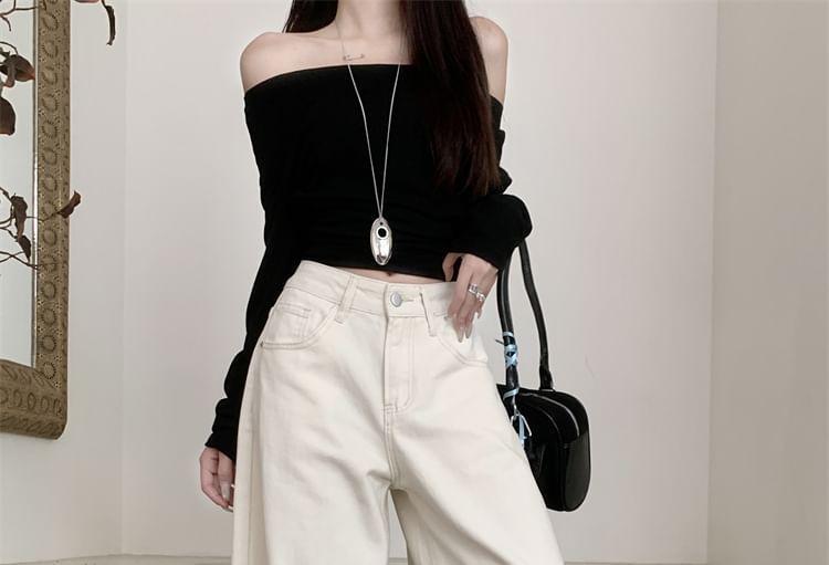 High Rise Wide Leg Jeans Product Image