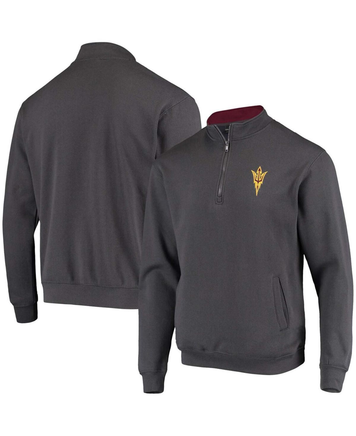 Mens Colosseum Heathered Gray Northwestern Wildcats Tortugas Team Logo Quarter-Zip Jacket Product Image