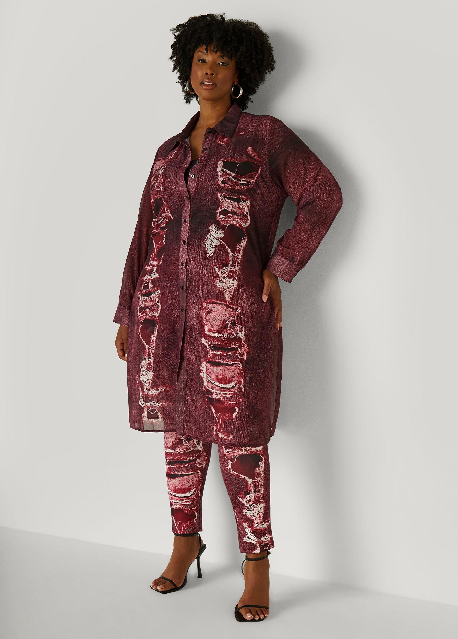 Denim Print Leggings Product Image