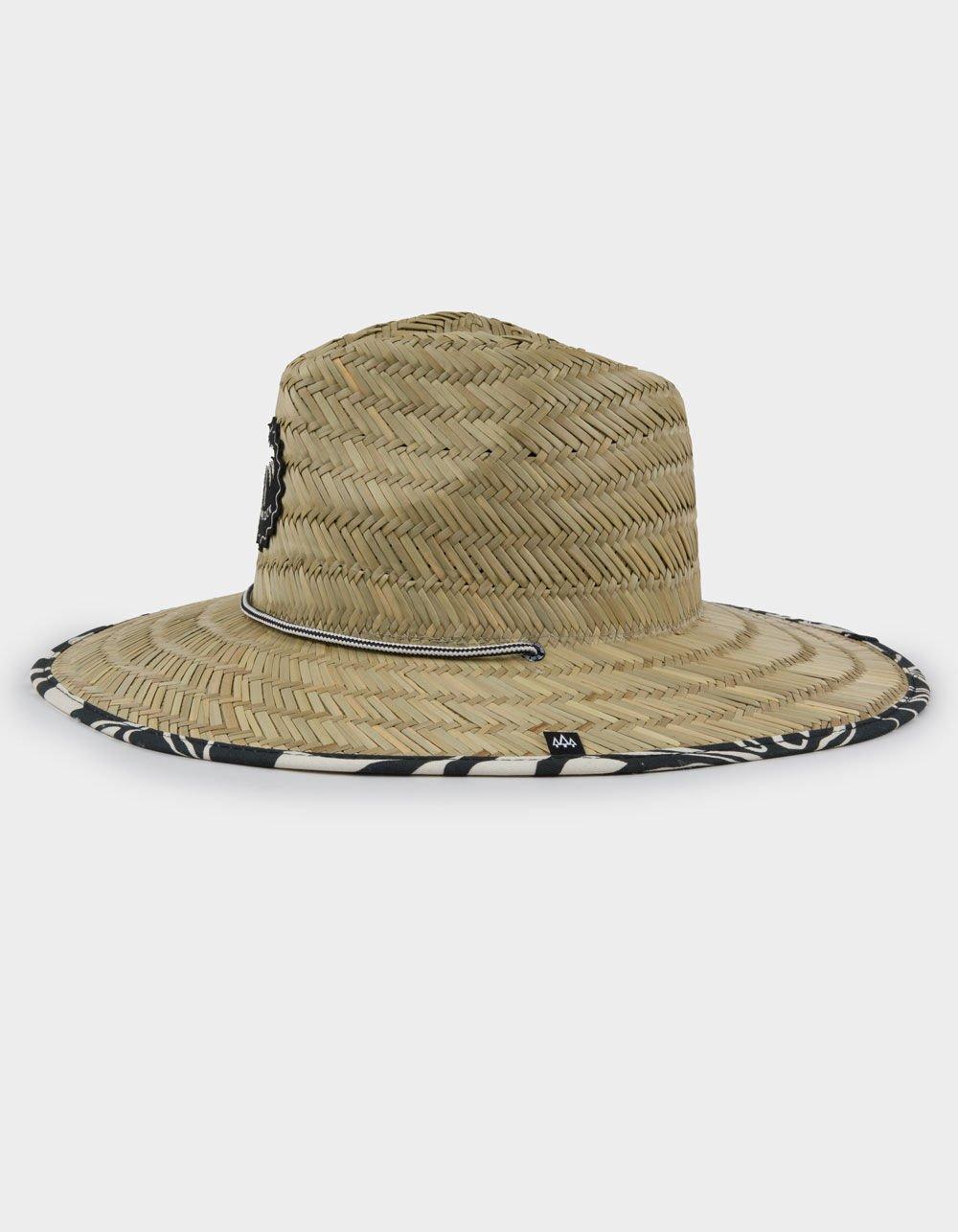 HEMLOCK HAT CO. Signature Straw Lifeguard Hat - BROWN COMBO Product Image