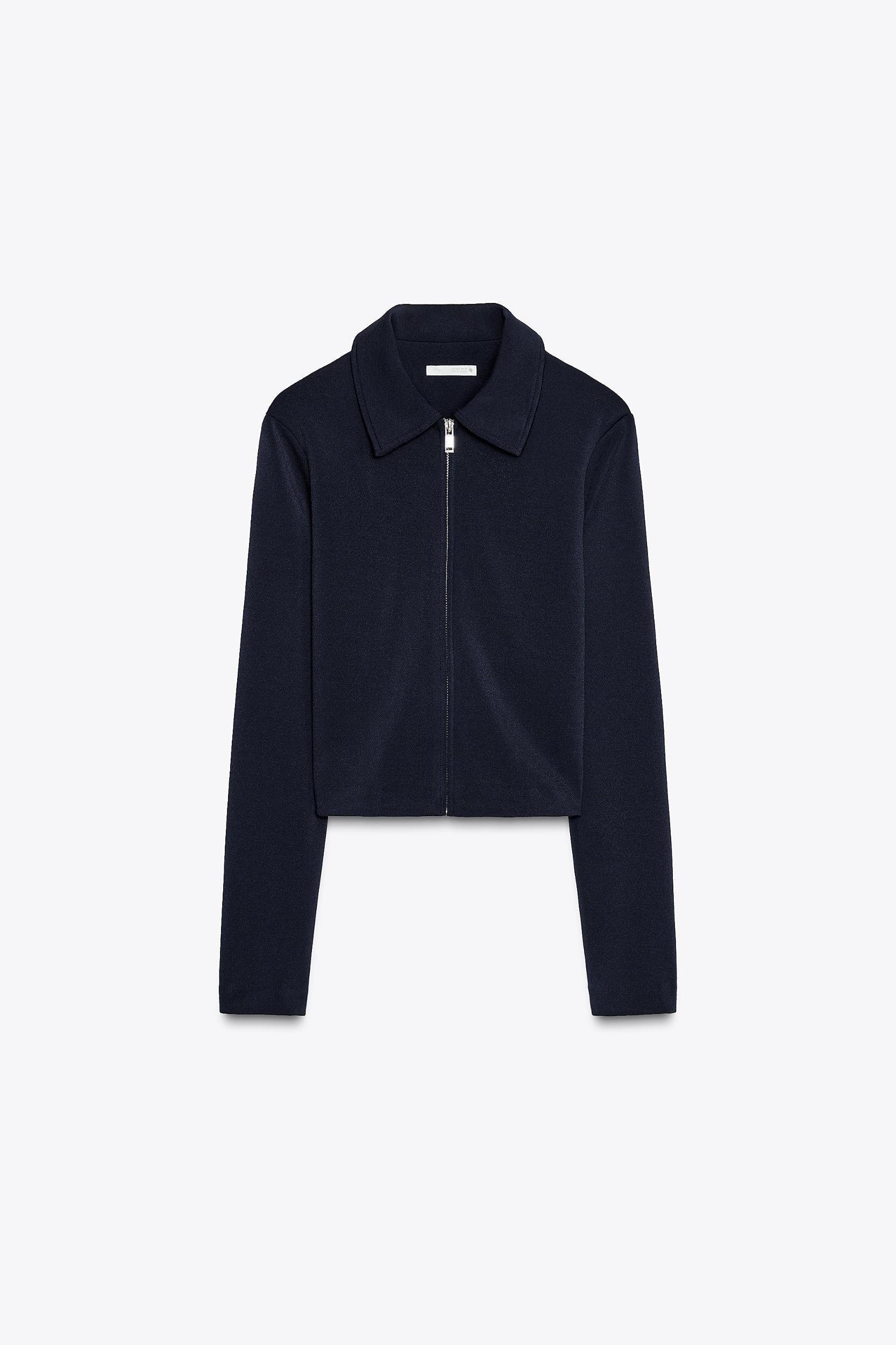 CREPE ZIPPER JACKET Product Image