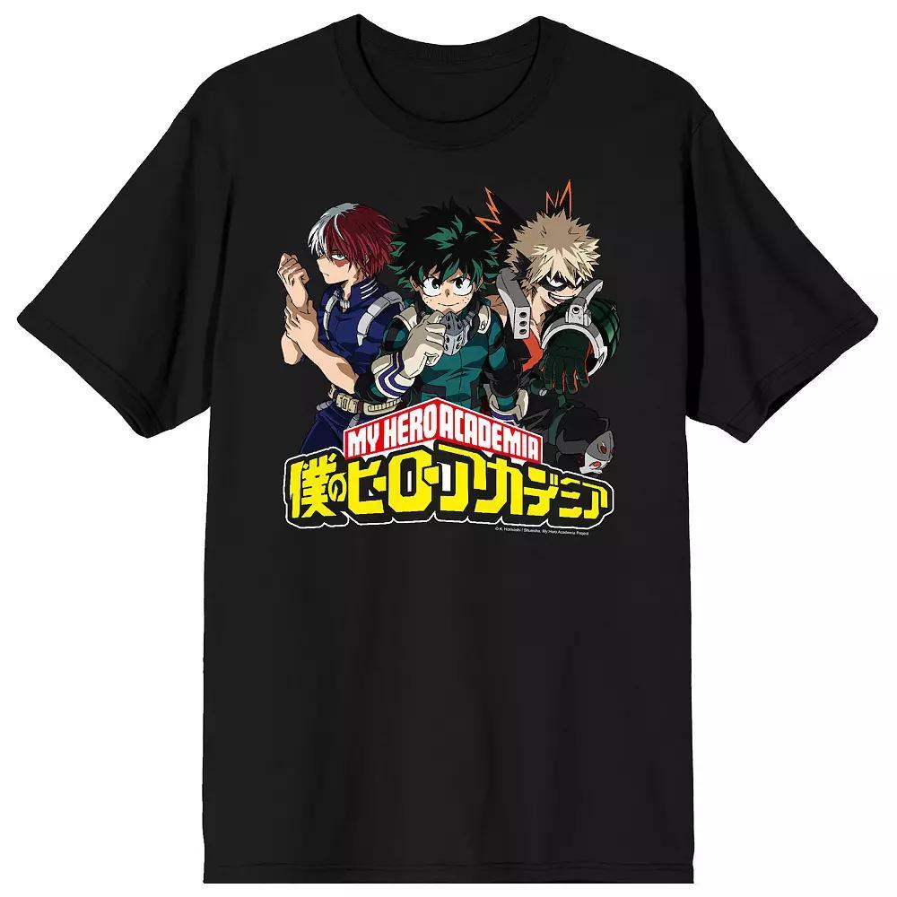 Men's My Hero Academia Big 3 Graphic Tee, Size: XL, Black Product Image