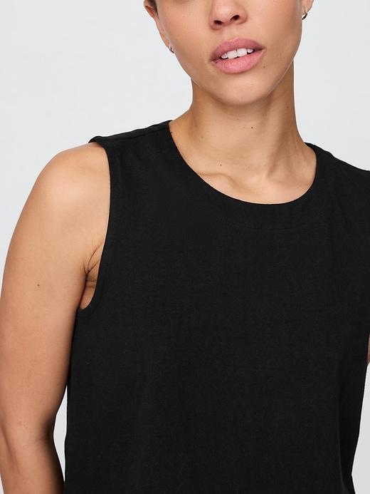Heavyweight Organic Cotton Cropped Shell Tank Top Product Image
